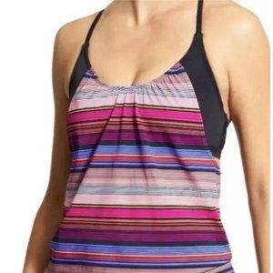 Athleta Capri Stripe Blousy Tankini Workout Tank